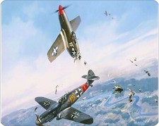 WWII Airplanes In Airial Combat  Mouse Pad  7 x 9 Mousepad Vintage Aircraft picture