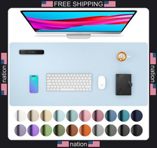 Aothia Leather Desk Pad Protector Non-Slip Waterproof Mouse Pad Office Mat picture