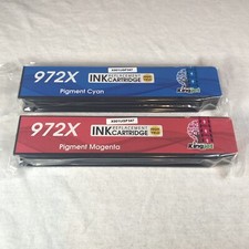 King Jet 972X High Yield Ink Cartridges Cyan Magenta NEW Sealed Replacement picture