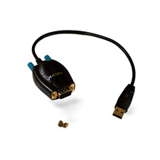 1ft USB-A to DB9-Male Serial Adapter Prolific Chipset GOLDX GXMU-1201 - Black picture