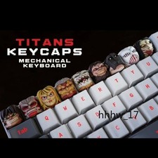 Attack on Titan Eren Anime Resin Keyboard 3D Computers Keypads Gift Keycap Cap picture