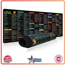 Linux Commands Cheat Sheet Extended Large Mouse Pad Desk Mat 31.4x11.7 inch picture