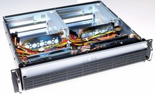 RM-2270 2U Rackmount Case for Dual Micro-ITX mITX Motherboards, 2x 300W Flex PSU picture