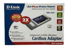 D-Link Air Plus DWL-650+ Wireless Cardbus Adapter 2.4GHz 22Mbps New Sealed picture