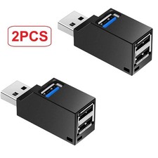 2Pcs 3 Port USB 3.0 Hub Portable High Speed Splitter Box For PC Notebook Laptop picture
