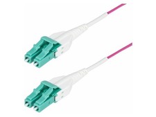 StarTech 2m 6.6ft LC to LC UPC OM4 Multimode Fiber Optic Cable Erika Violet 50/1 picture