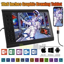 Graphics Drawing Tablet with 8192 Pressure Sensitivity Battery-Free Stylus 10X6