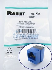 Panduit NetKey NK6X88MBU Cat6a Jack Module, Blue ~STSI picture