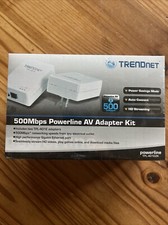 TRENDnet TPL-401E2K 500Mbps Powerline Ethernet AV Adapter Kit HD Streaming New picture
