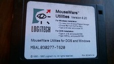 Logitech MouseWare Utilities Ver 6.20 for DOS Windows - floppy disk 3.5 inch picture