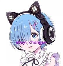 Re:Life in a different world from zero Rem LED Cat Ear Wireless Earphones Anime picture