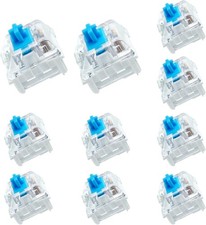 10 PCS Mechanical Keyboard Switches MX Clicky Blue White Plastic Gaming Typing picture