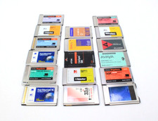 Lot of 17 Vintage Assorted PCMCIA Cards Network LAN Fax Modem w/ Xjack CardBus picture