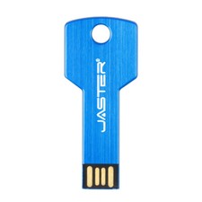 Free Logo Metal Key USB 2.0 Flash Drive Gold Real Capacity Pen Drive 64G 32G 16G picture