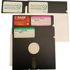 Quick Link II 2 Fax PC Software 5.25” Floppy Disks Lot Floppies 1990 Vintage VTG picture