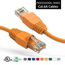 35Ft CAT6A UTP Ethernet Network Booted Cable Orange picture
