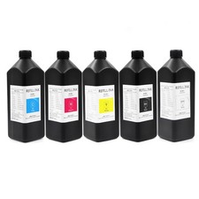 5*1000ml Neutral UV LED Ink for Epson DX5 DX7 1390 L800 1400 1410 TX800 XP600 picture