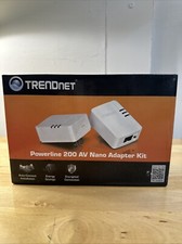 TRENDnet Powerline 200 AV Nano Adapter TPL-308E2K Unused Open Box picture