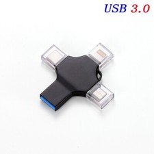 4In1 for IPhone Android High Speed USB 3.0 Flash Drive Free Logo Metal Pen Drive picture