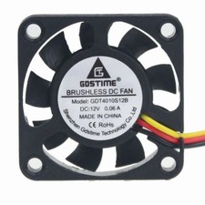 2Pcs 12V 3Pin 40x40x10MM 9 Blades 4cm Mini DC Brushless Cooling Fan GDT4010S12B picture
