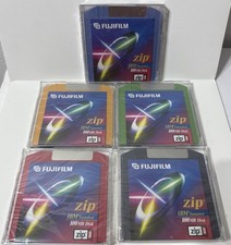 Zip 100MB Disk IBM Formatted Color Disks ATOMM Fujifilm USA 5 Pcs Factory Sealed picture