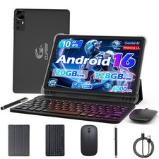 CUPEISI Android 16 Tablet 10 Inch, 20GB RAM+128GB ROM/2TB 20GB+128GB, Black picture