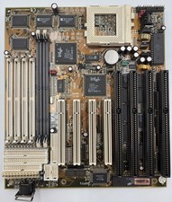 Socket 7 AT Soltek SL-54A5-s PC66 Motherboard DOS SIMM & DIMM Slots Works Rare picture