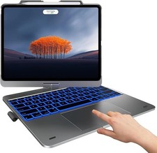 typecase Flexbook Touch 7 In 1 Wireless Keyboard Case With Trackpad Dove Grey 13 picture