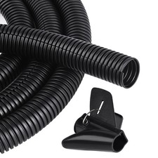25FT - 1/2 Inch Split Wire Loom with Installation Tool - Black picture