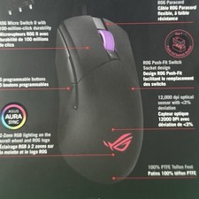 ASUS ROG Gladius III Core Gaming Mouse, 12000 DPI, RGB, 5 Buttons, PTFE, Black picture