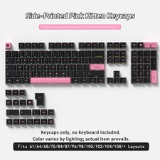 Korean Cat Keycaps Cherry Profile Translucent Side Printed Mechanical Keyboard picture