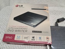 LG SP60 Ultra Slim Portable External Drive DVD Writer Mac & Windows Compatible picture