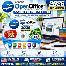 Open Office PRO 2026 Home Business Office Software Suite for Windows & MAC - DVD picture