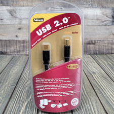 Fellowes 16ft Gold Series USB 2.0 A/B Type Pro High Speed 3D Printer Cable New picture