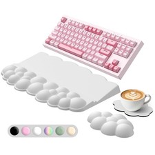 Cloud Wrist Rest with Keyboard Stand, Keyboard Riser with Wrist Pad picture