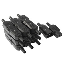 10Pair AC250V 10A 3P Panel Mount IEC320 C14 Socket C13 Adapter Connector picture