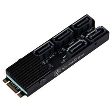 SilverStone ECS07 5-Port SATA Gen3 6Gbps Non-RAID M2 PCIe Storage Expansion Card picture