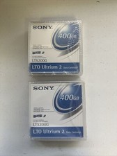 Sony Ultrium 2 LTO 200gb/400gb Data Tape Cartridge  LTX200G. (Lot Of 2) picture