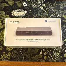 Plugable TBT4-UDX1 Thunderbolt 4/USB4 Dock HDMI Ethernet Card Reader 96W picture