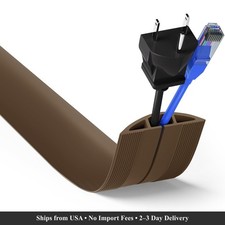 Floor Cord Cover 4 FT PVC Cable Protector Wire Hider Anti Trip Flexible picture