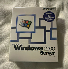 Microsoft Windows 2000 Server Retail CD English 10 CAL X05-00243 picture