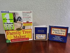 Family Tree Maker Deluxe Edition Version 4.4 & Version 6 & Version 8 Software CD picture