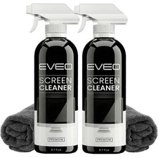 Portable Screen Cleaner Spray with 2 Plush Microfiber Cloths: Safe for TV & Car picture