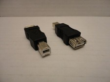 2 x Pack Lot USB Type A Female B Male Printer Port Cable Converter Adapter Plug picture
