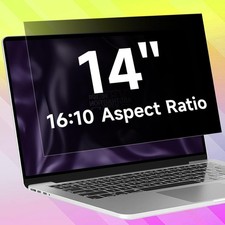14 Inch 16:10 Laptop Privacy Screen Filter, Anti Blue Light Glare & Anti Scratch picture