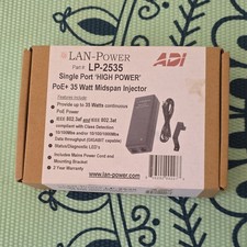 LAN-Power LP-2535 PoE+ 35W Midspan Injector Gigabit Status/Diagnostic LEDs picture