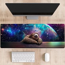 31.5x11.8 Inch Cute Sloth Pattern NonSlip Rubber Extended Gaming Desk Mat picture
