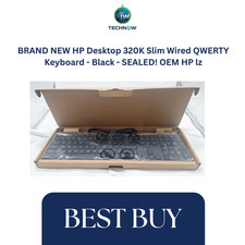 BRAND NEW HP Desktop 320K Slim Wired QWERTY Keyboard - Black - SEALED OEM HP lz picture
