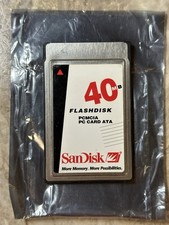 SanDisk 40MB FlashDisk PCMCIA PC Card ATA Vintage Memory Card picture