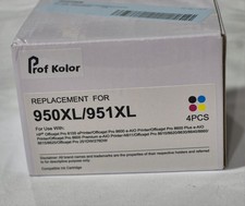 Prof Kolor Compatible Ink Cartridge 4-Pack for HP 950XL 951XL New Sealed 2026 picture